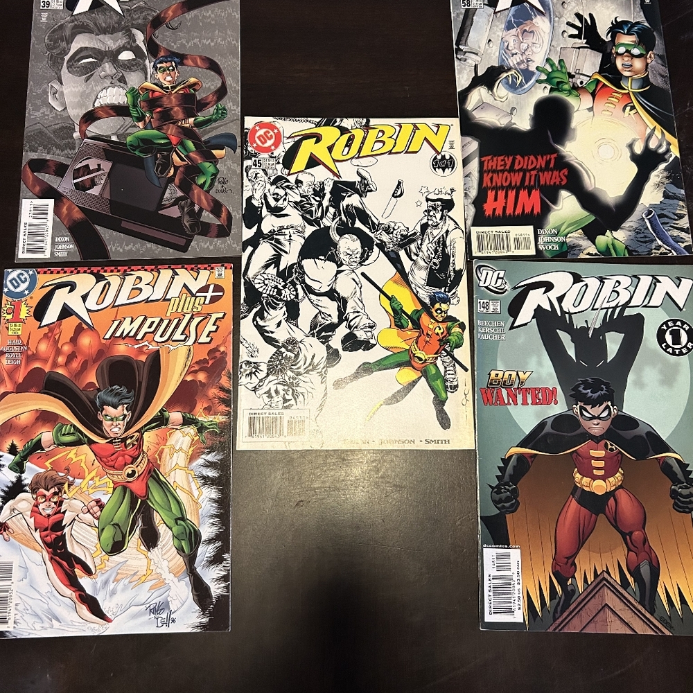 DC Comics Robin Comic Lot (1990s–2000s) – 5 Issues w/ Robin + Impulse #1Great - Picture 2 of 6